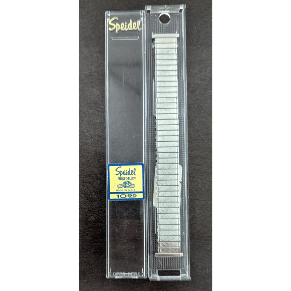 Speidel Silver Twist O Flex Stainless Steel Mens Watch Band